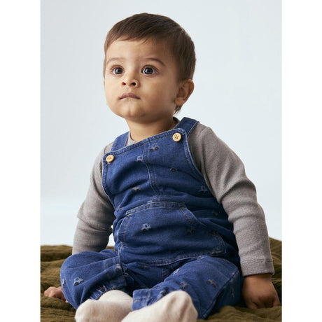 Name It Dark Blue Denim Nbmbarrel R Aop Swe Dnm Overall 2366-Tr