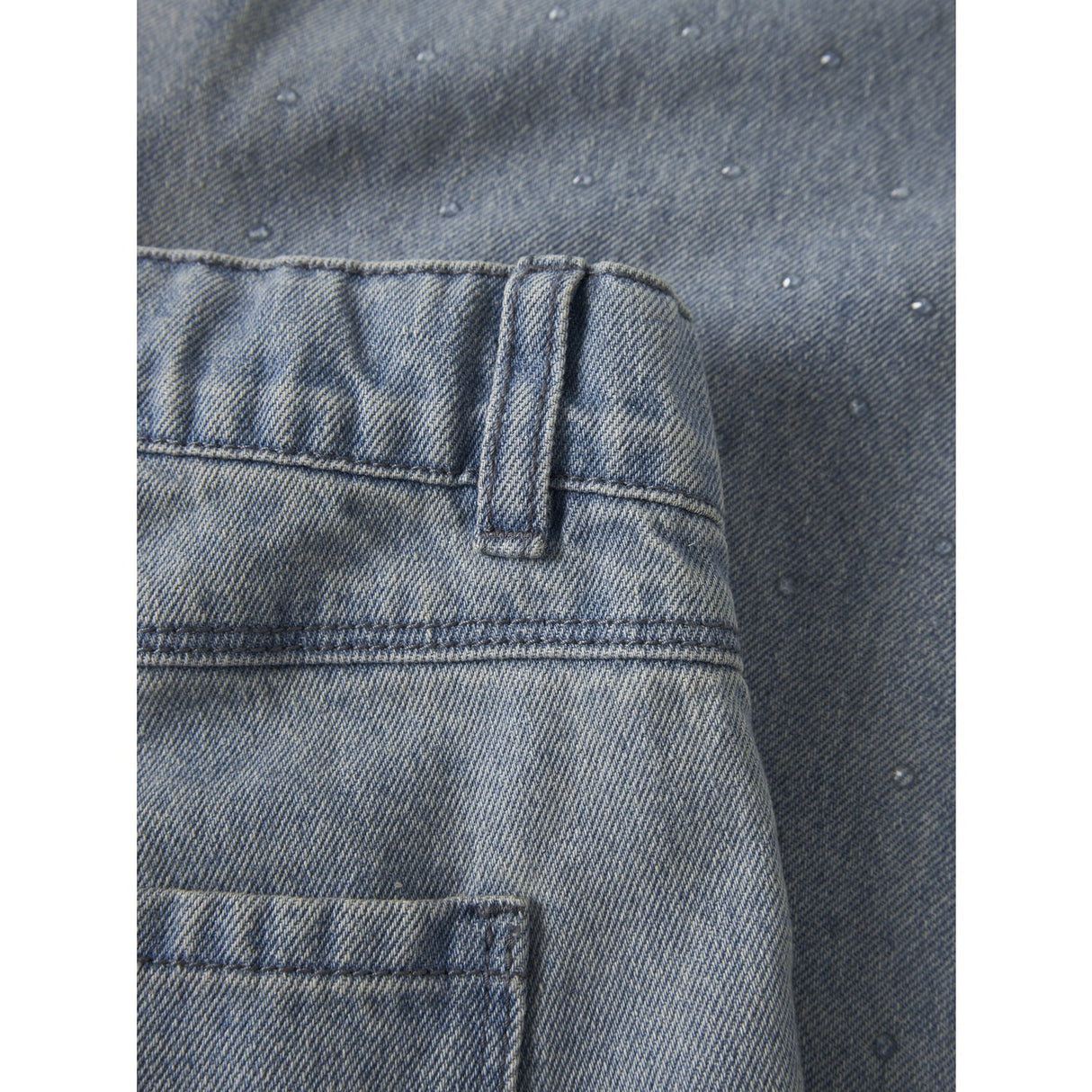 Name It Special Blue Grey Denim Nkfrose Wide Rain Jeans 4577-Im