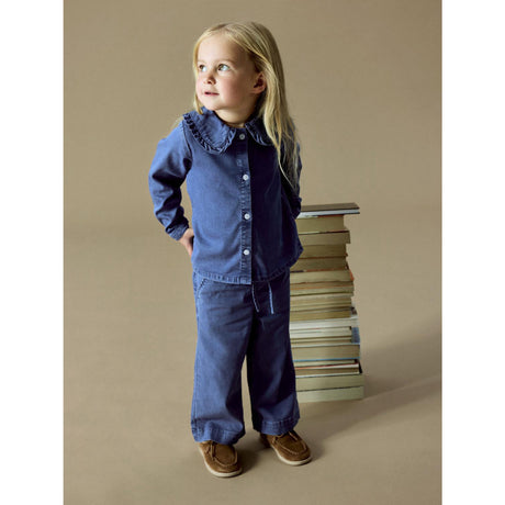 Name It Medium Blue Denim Nmfluna Ls Dnm Shirt 4468-Yb