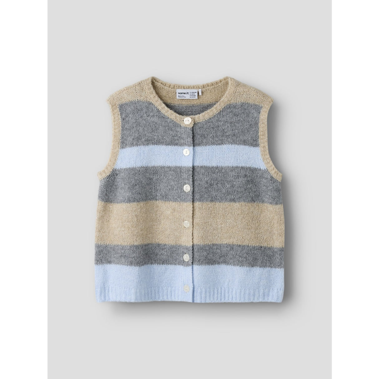 Name It Subdued Blue Nkfluci Loose Knit Vest