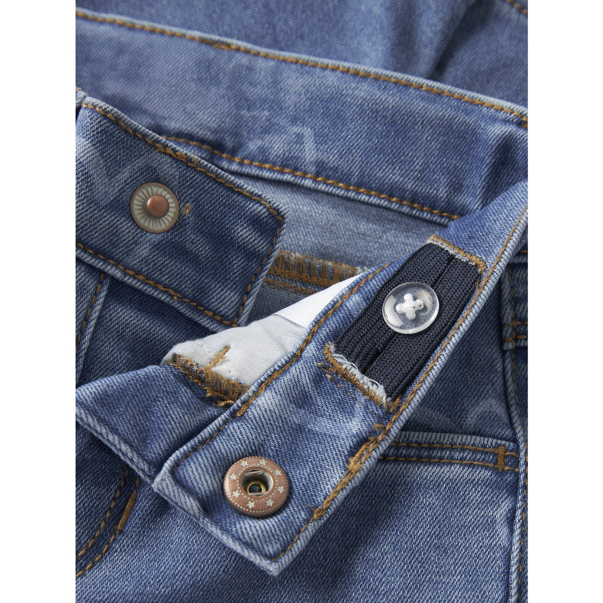 Name It Medium Blue Denim Heart Nbfrose Mom Aop Jeans 4044-On Noos