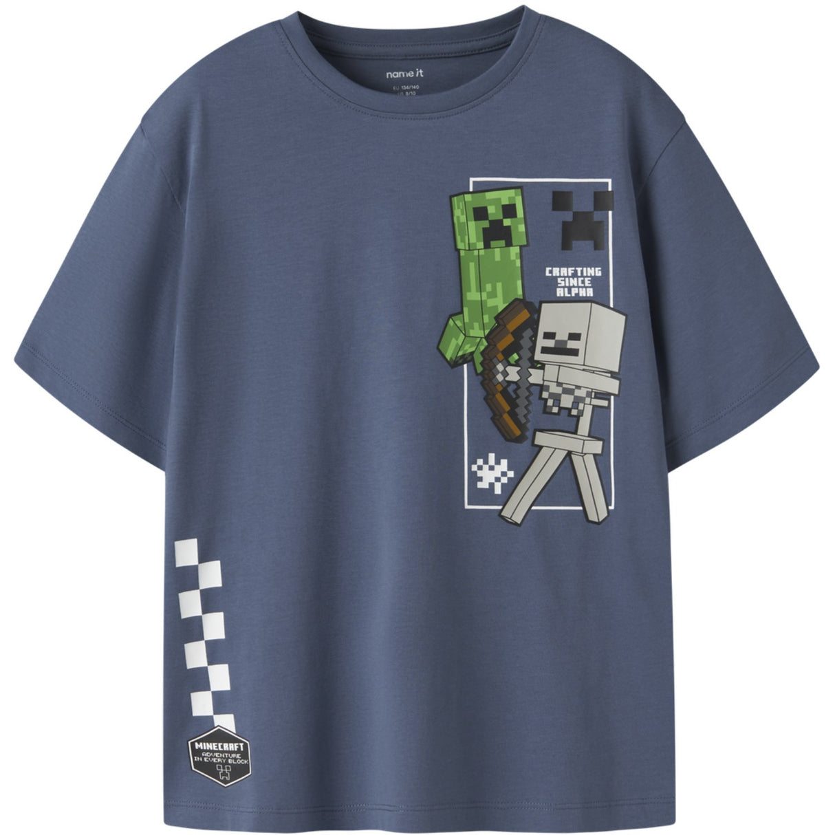 Name It Vintage Indigo Nkmjun Minecraft Ss Nreg Topbox Noos Bio