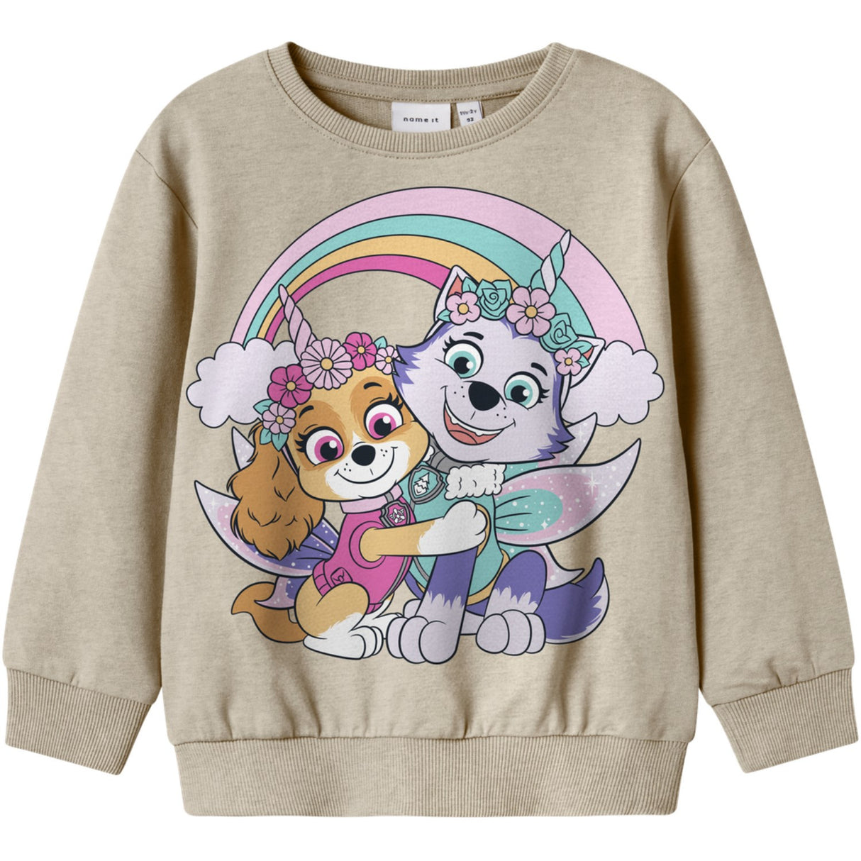Name It Peyote Melange Nmfjemma Paw Nreg Sweat Unb Cplg
