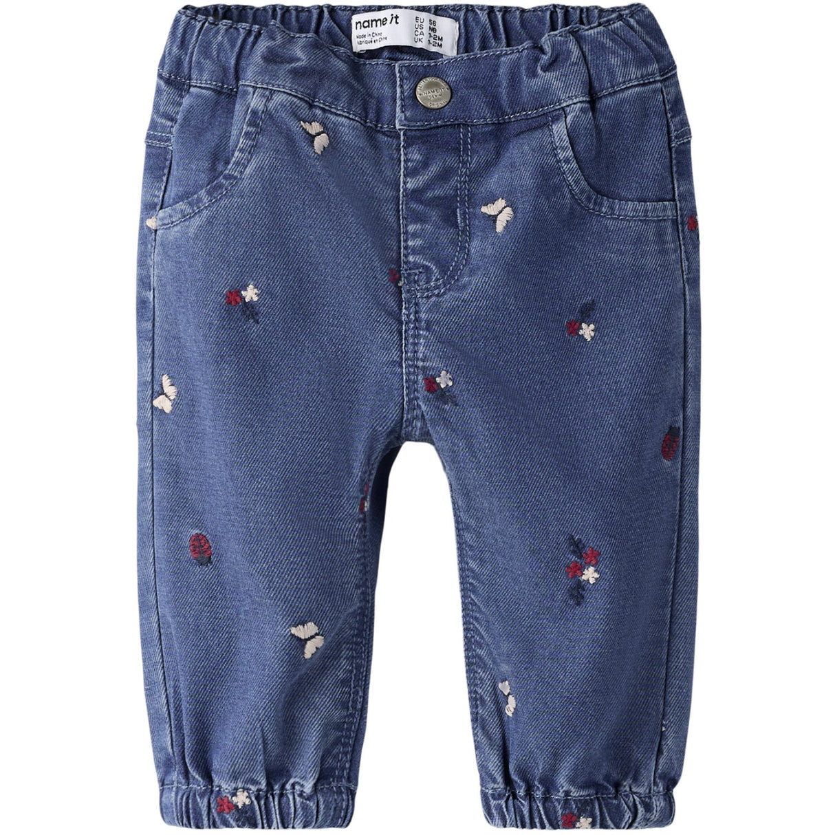 Name It Medium Blue Denim Nature Nbfrose Shaped R Emb Jeans 5321-Yb H