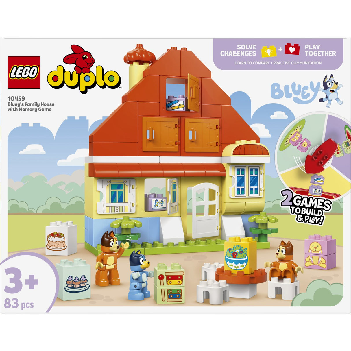 LEGO® DUPLO Bluey - Blueys Families Hus Med Huskespil 10459