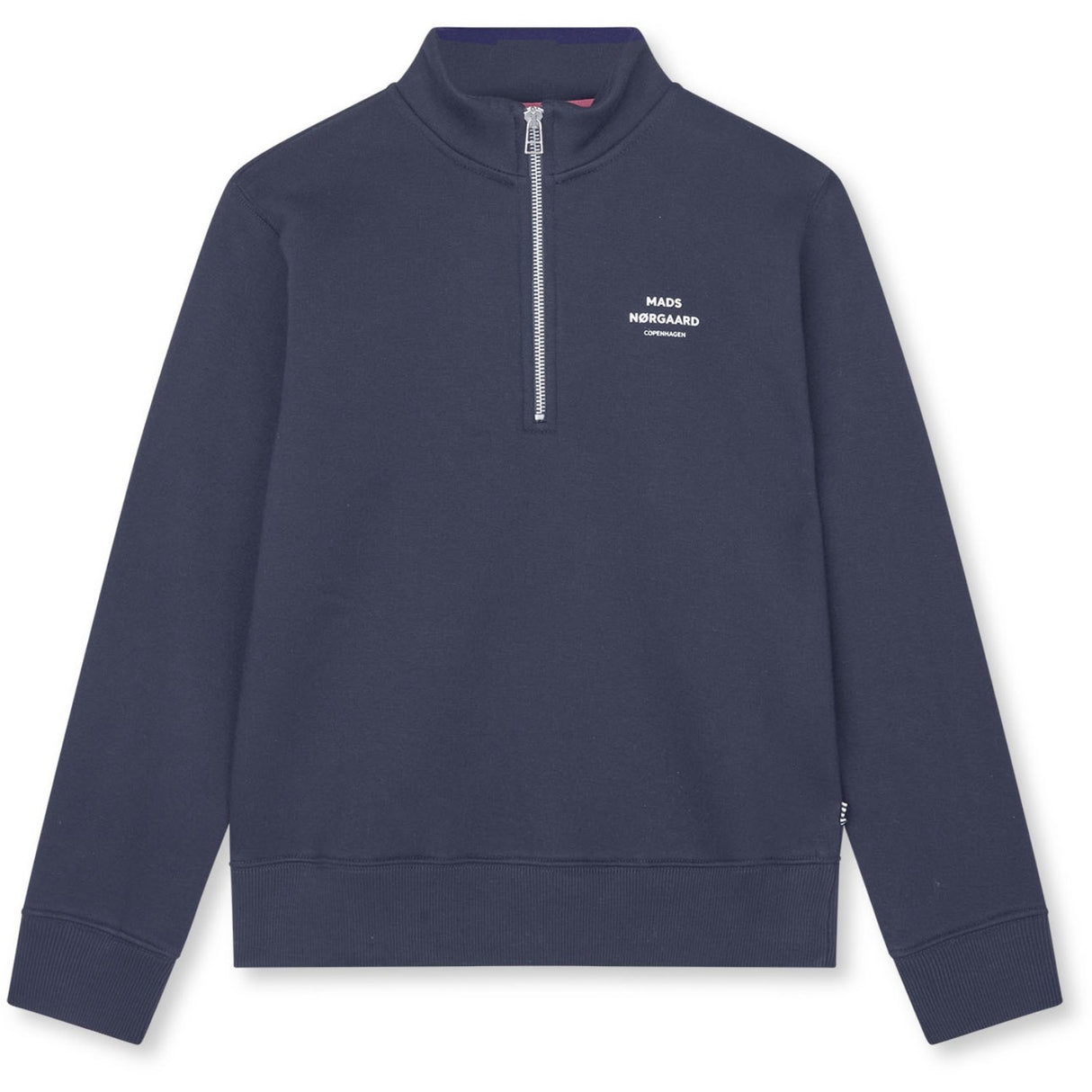 Mads Nørgaard Sky Captain Mix Sweat Crewie Half Zip Sweatshirt