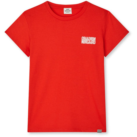 Mads Nørgaard Fiery Red Single Cotton Tuvina Mini Mirror Tee