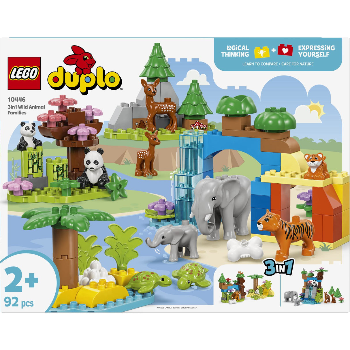 LEGO® DUPLO Town - 3-i-1 Vilde Dyrefamilier 10446