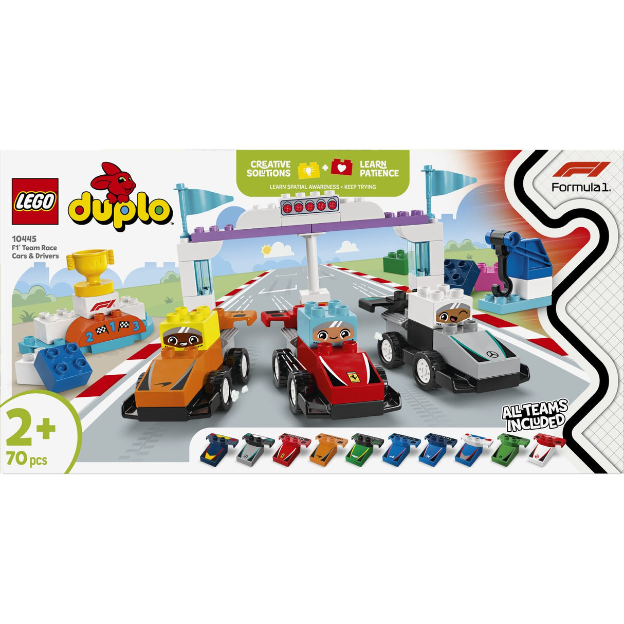 LEGO® DUPLO Town - F1®-teams Med Racerbiler And Kørere 10445