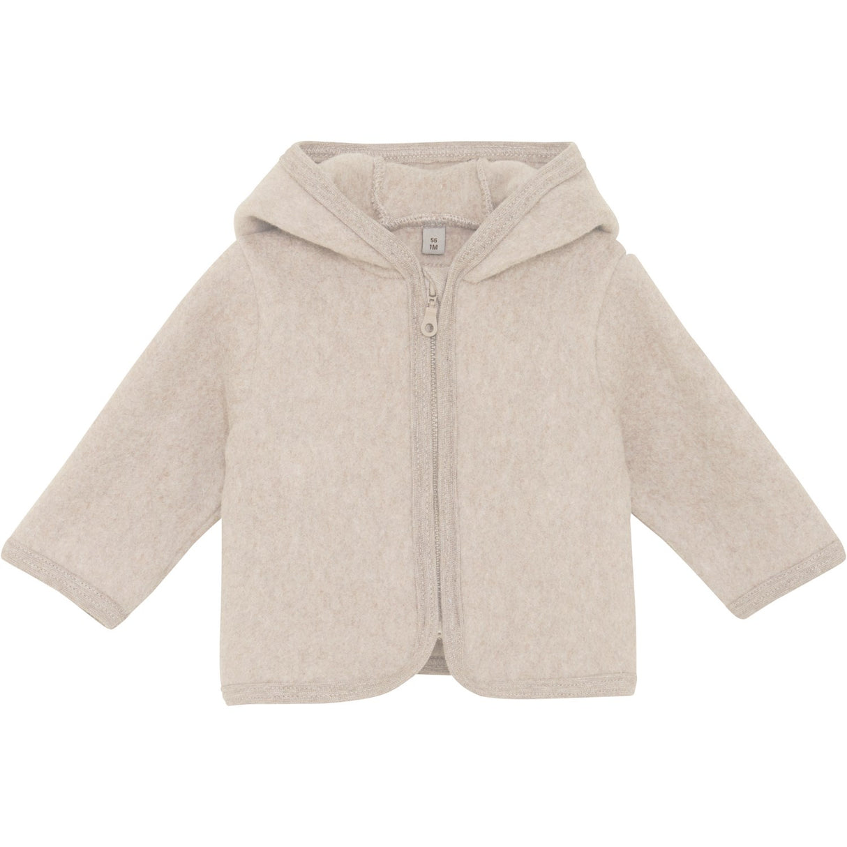 Huttelihut Camel Melange Jacket Ears Cotton Fleece