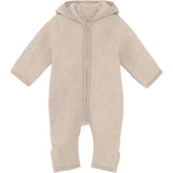Huttelihut Camel Melange Pram Suit Ears Cot. Fleece