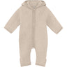 Huttelihut Camel Melange Pram Suit Ears Cot. Fleece