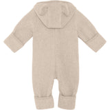 Huttelihut Camel Melange Pram Suit Ears Cot. Fleece