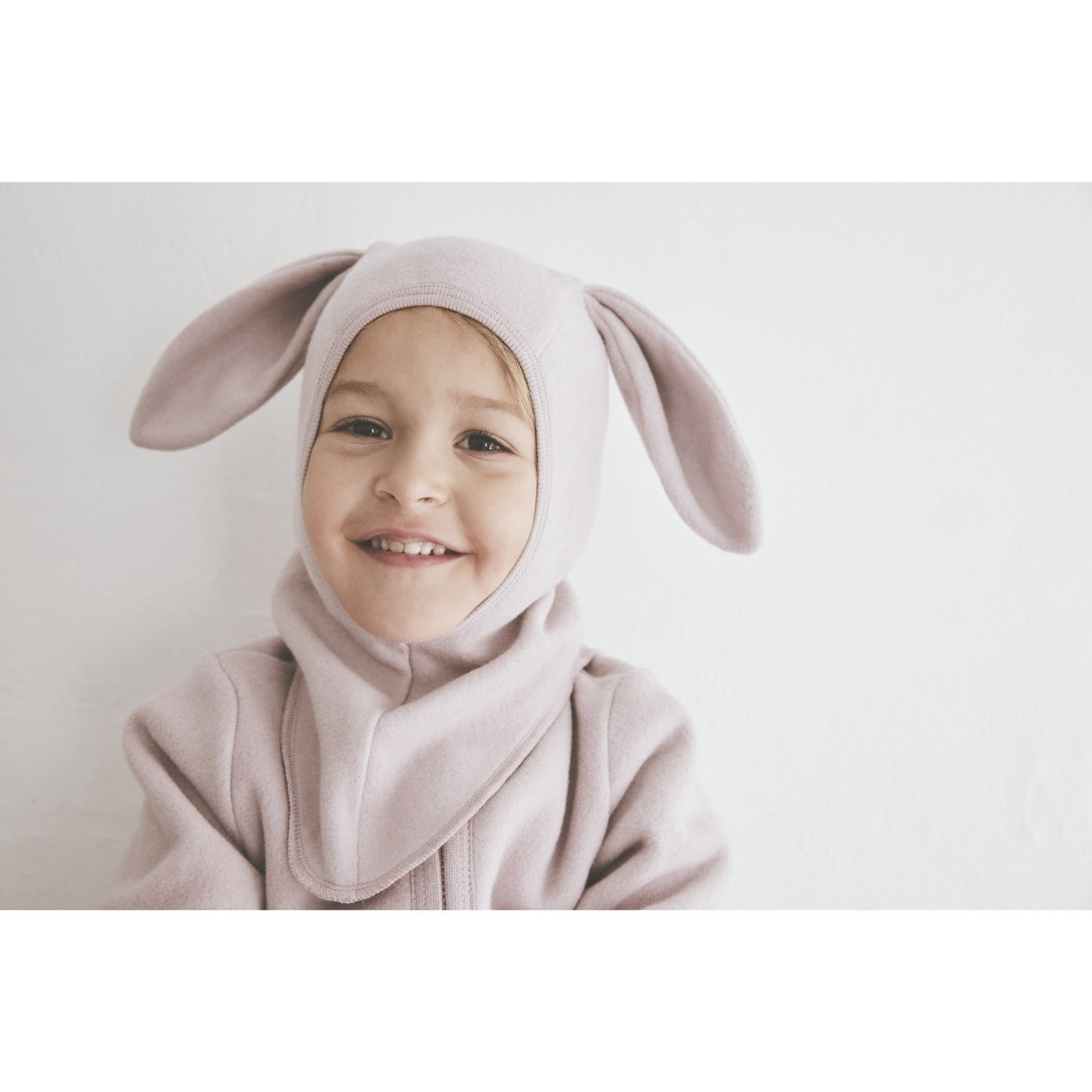 Huttelihut Peach Blush Balaclava Ears Cotton Rib