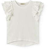 MarMar Modal Pointelle Gentle White Tavora Frill T-shirt