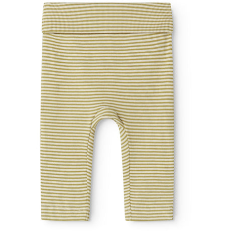 MarMar Newborn Modal Fine Rib Olive Stripe Piva Pants