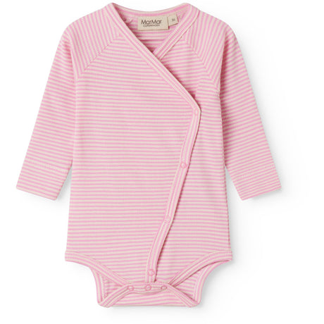 MarMar Newborn Modal Fine Rib Pink Stripe Bellis Body