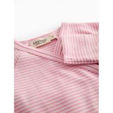 MarMar Newborn Modal Fine Rib Pink Stripe Rikke Onesie
