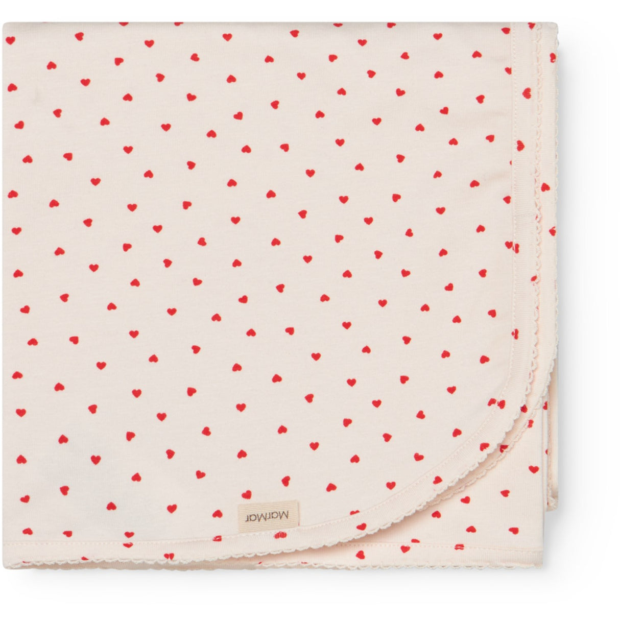 MarMar Newborn Modal Smooth Print Happy Hearts Alida Blanket