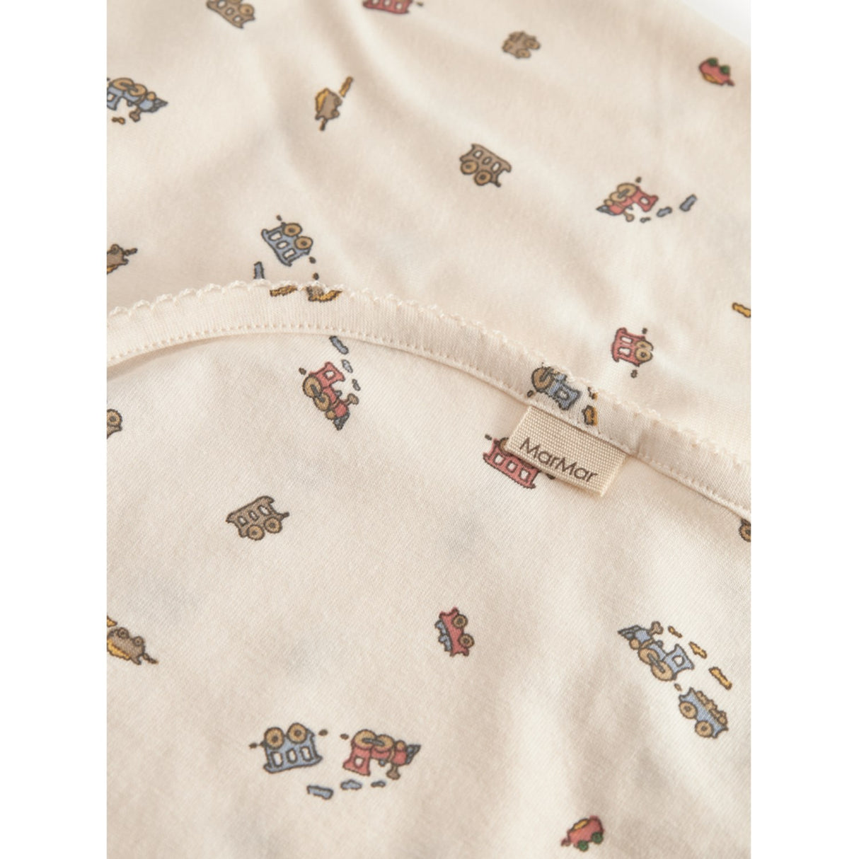 MarMar Newborn Modal Smooth Print Trains Alida Blanket