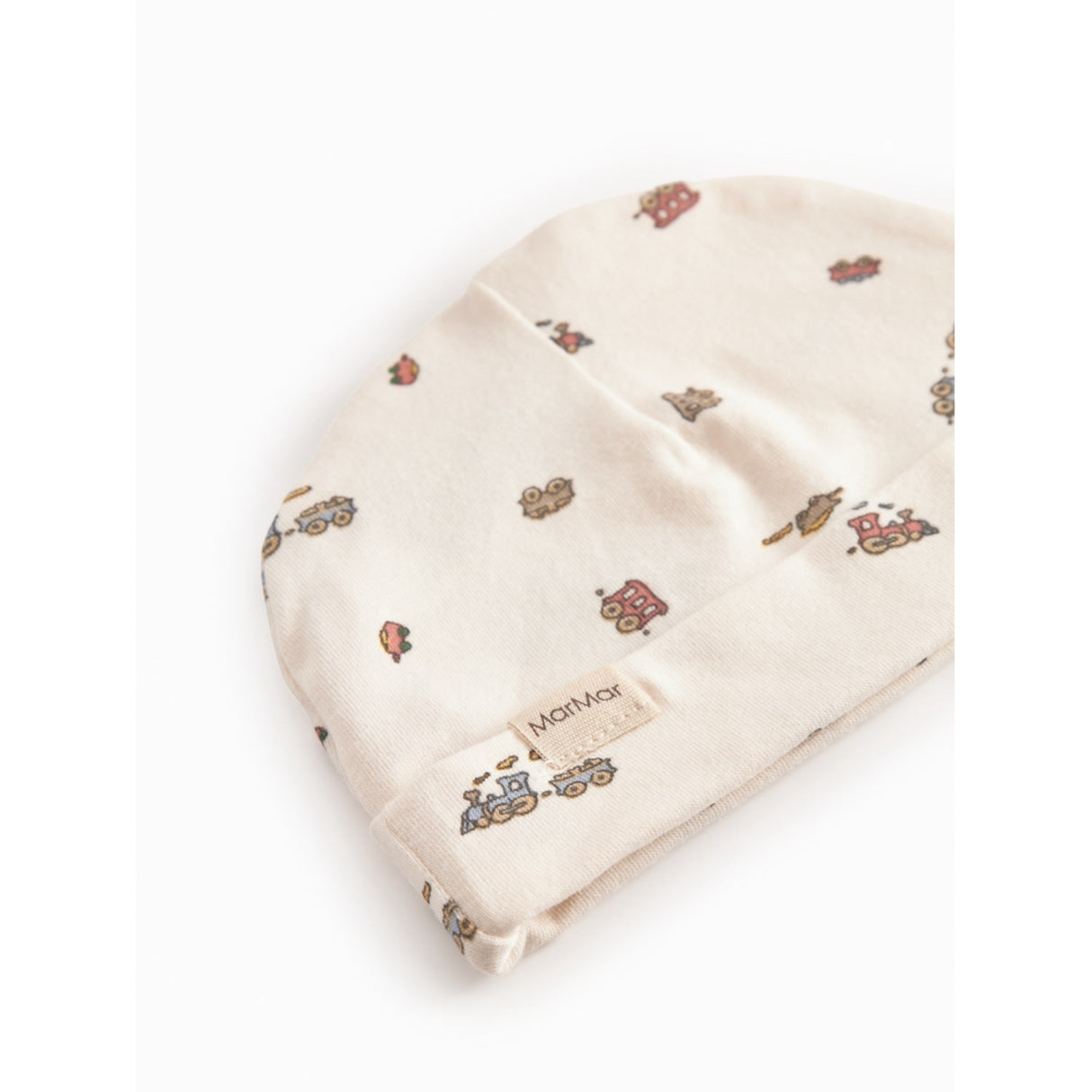 MarMar Newborn Modal Smooth Print Trains Aiko Hat