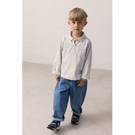 MarMar Cotton Blue Iris Stripe Tovas Shirt