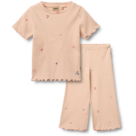Wheat Rose Flowers Set T-shirt S/S & Pants Alicia