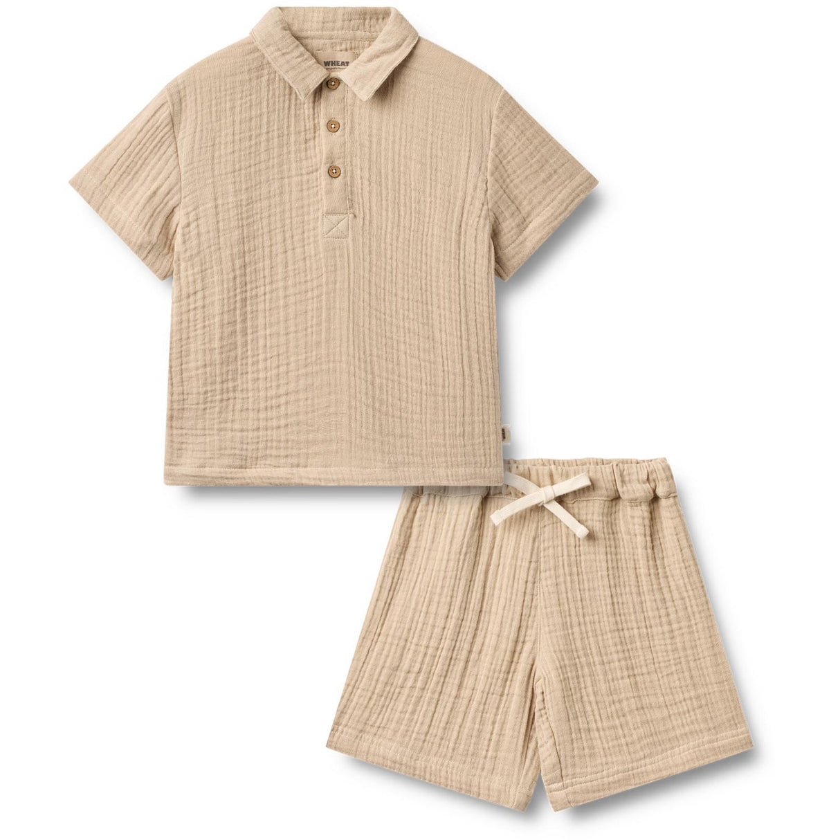 Wheat Warm Sand Set Shirt S/S & Shorts Svend