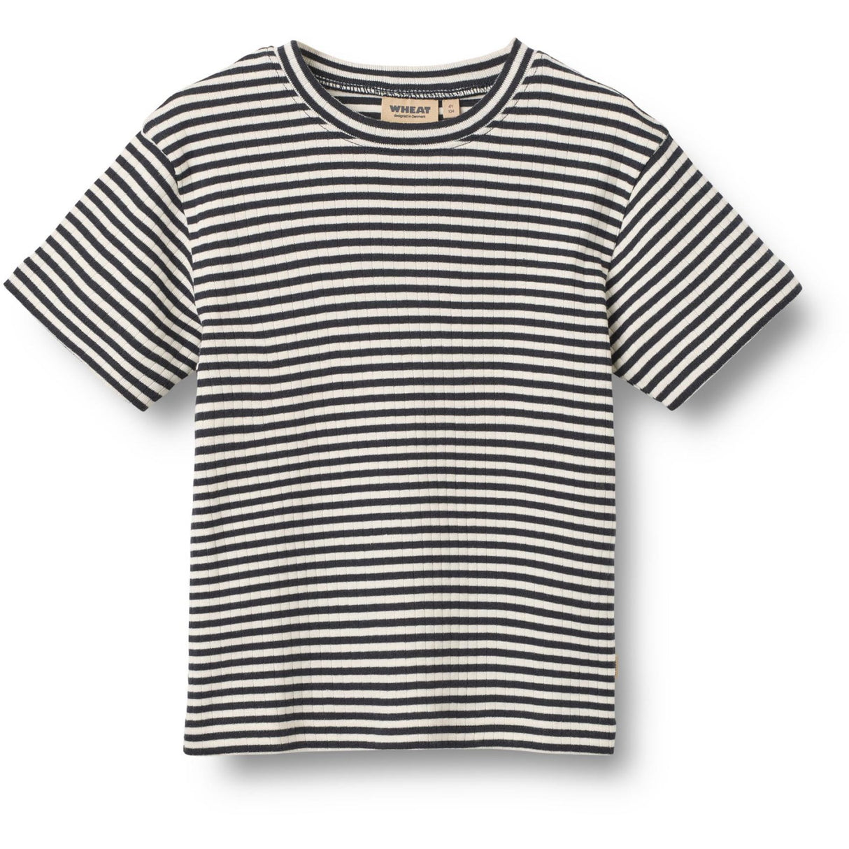 Wheat Navy Rib Stripe Set T-shirt S/S & Shorts Fabian