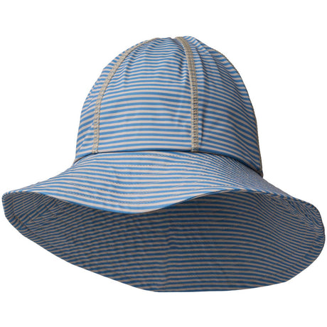 Wheat Blue Swim Stripe UV Sun Hat Bora