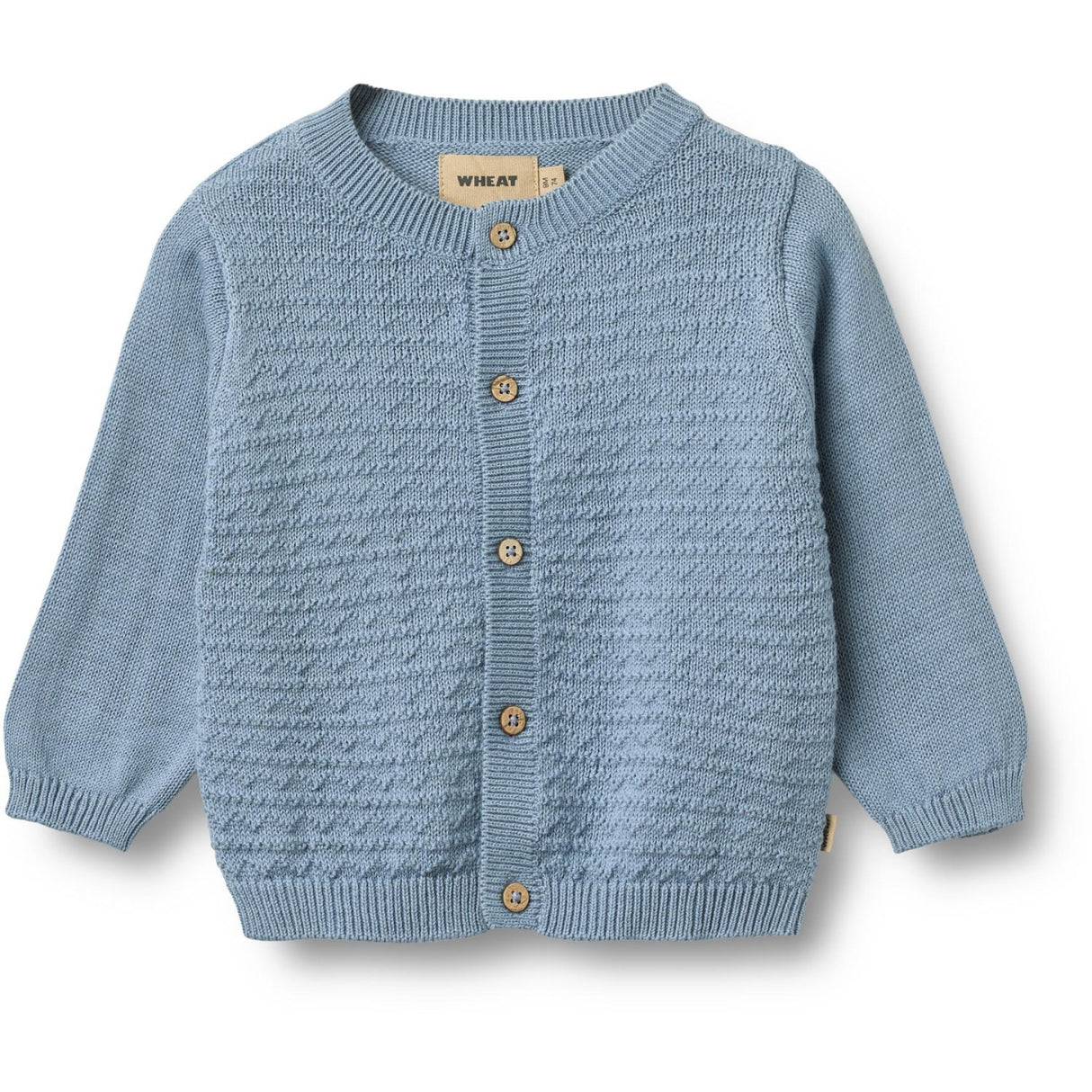 Wheat Faded Denim Knit Cardigan Bjørn