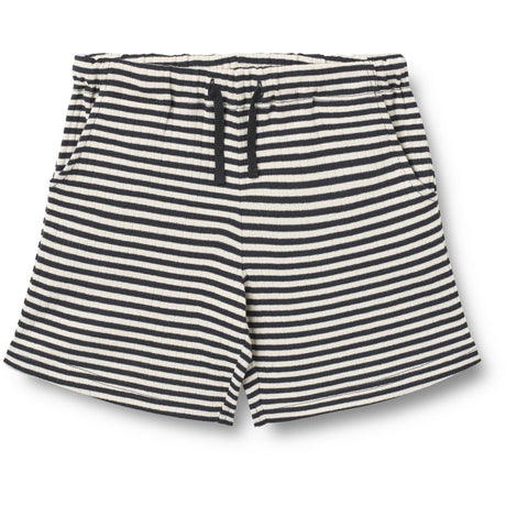 Wheat Navy Rib Stripe Jersey Shorts Kalle
