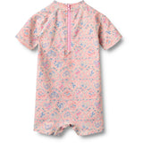 Wheat Pink Heart Flowers Swimsuit S/S Cas