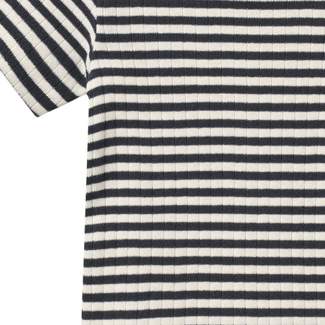 Wheat Navy Rib Stripe Body S/S Edvald