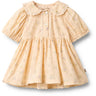 Wheat Barely Apricot Flowers Dress S/S Adele