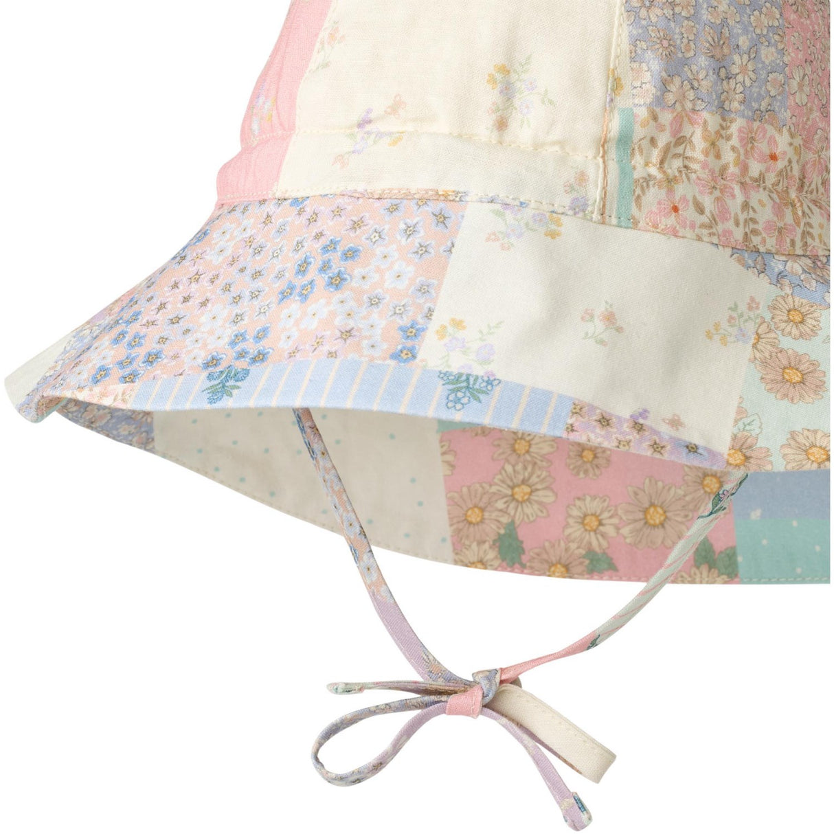 Wheat Patchwork Flowers Sunhat Chloe