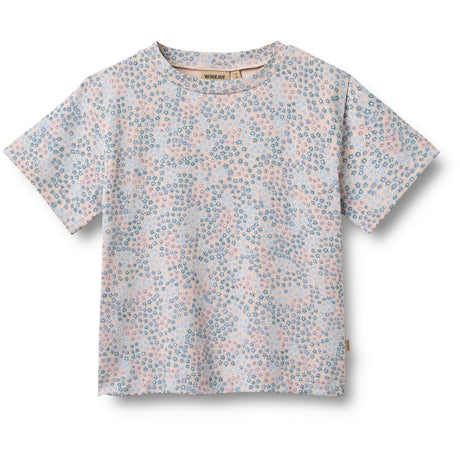 Wheat Powder Blue Flowers T-shirt S/S Ella