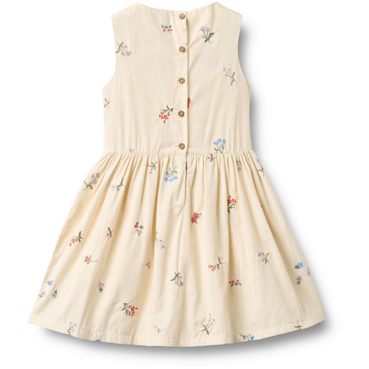 Wheat Ivory Embroidery Flowers Dress Thelma