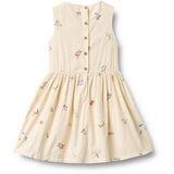 Wheat Ivory Embroidery Flowers Dress Thelma