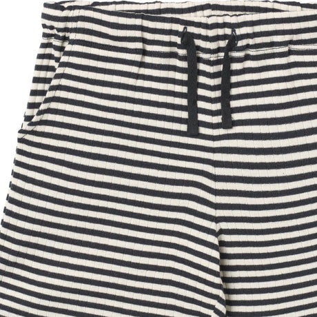 Wheat Navy Rib Stripe Jersey Shorts Kalle