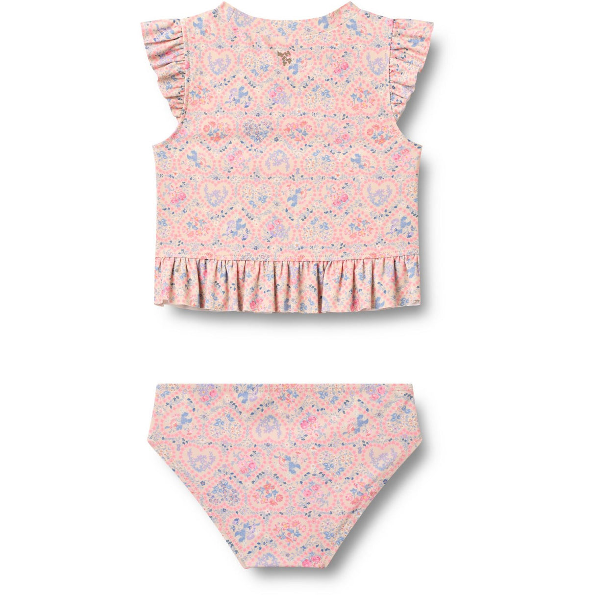 Wheat Pink Heart Flowers Swim Set 2-piece Alma