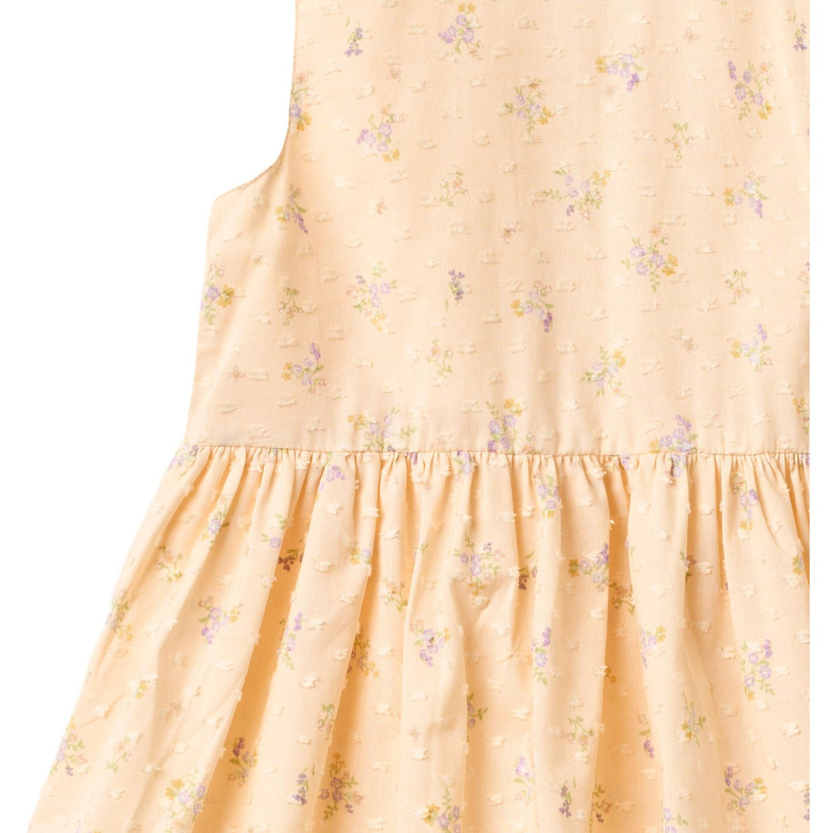 Wheat Barely Apricot Flowers Dress Elma