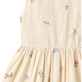 Wheat Ivory Embroidery Flowers Dress Thelma