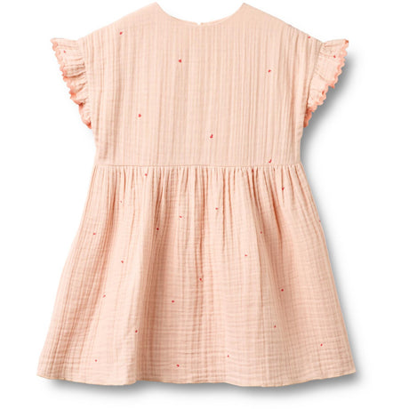Wheat Powder Hearts Dress Lace Thit