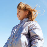Wheat Silver Sky Flower Lightweight Puffer Jacket Ullu