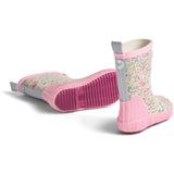 Wheat Cool Sky Flowers Rubber Boot Welly