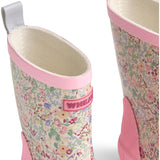 Wheat Cool Sky Flowers Rubber Boot Welly
