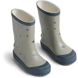 Wheat Light Flint Letters Rubber Boot Muddy