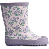 Wheat Lilac Petunias Rubber Boot Muddy