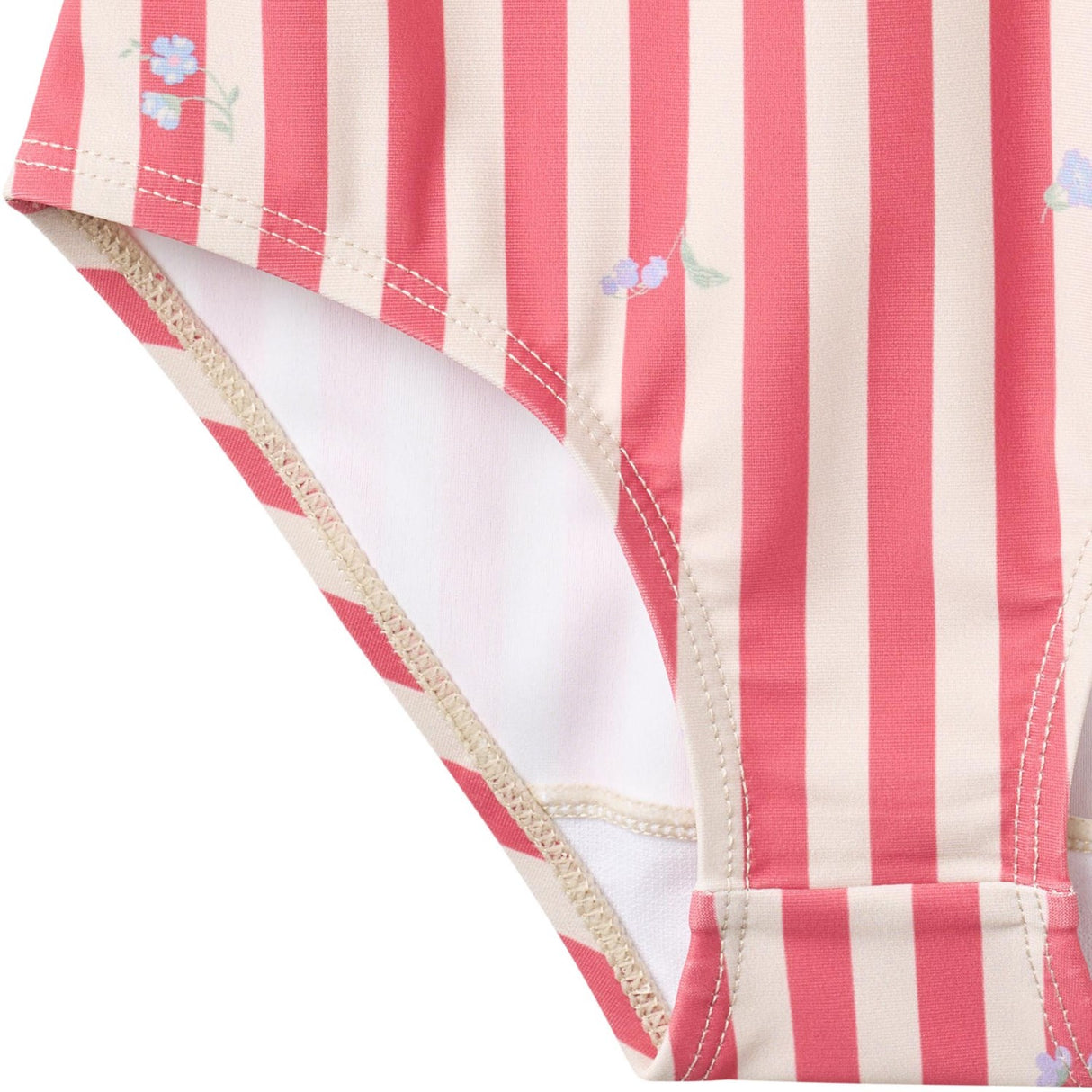 Wheat Red Stripe Flowers Swimsuit Selma